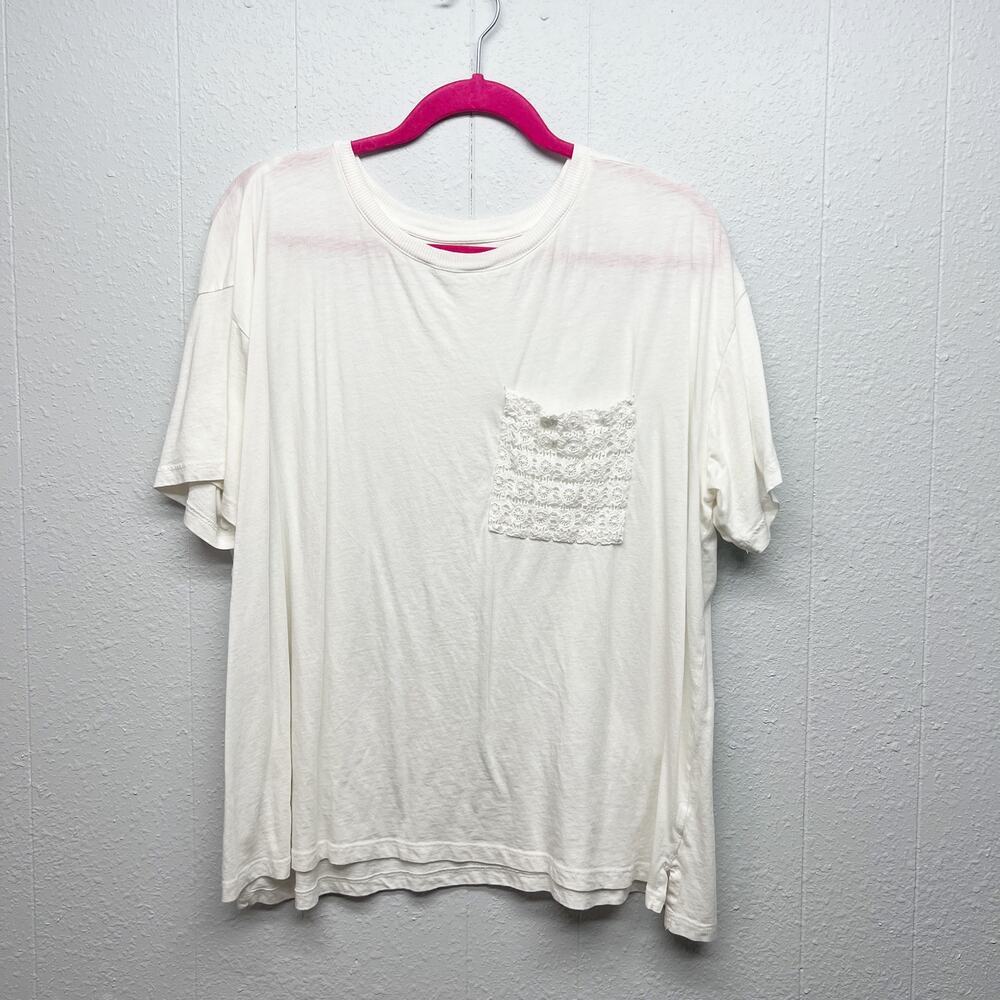 Dip Women's Everyday Wear Relaxed Casual White T-Shirt Size XL Capsule Classic
